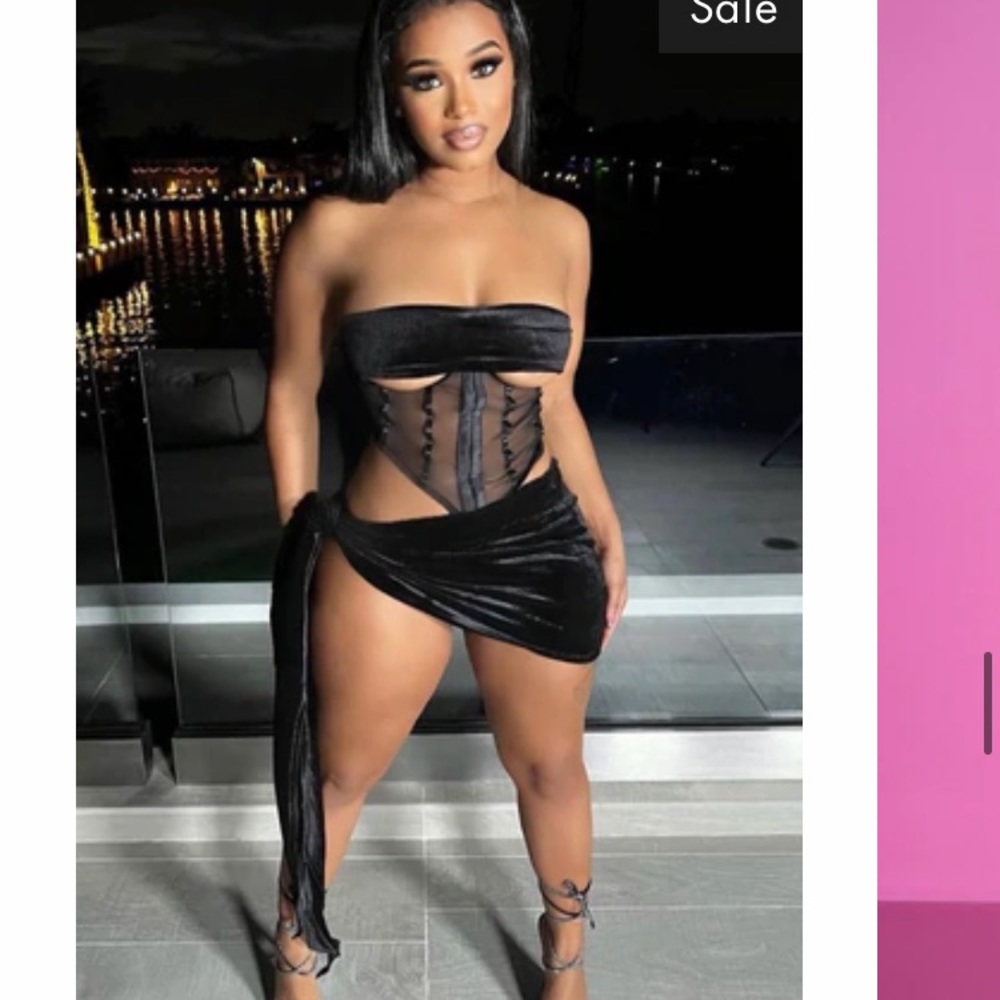 Mesh corset dress